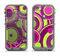 The Purple and Green Layered Vector Circles Apple iPhone 5c LifeProof Fre Case Skin Set