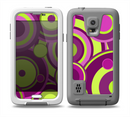 The Purple and Green Layered Vector Circles Skin Samsung Galaxy S5 frē LifeProof Case