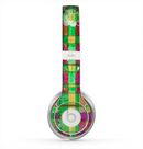 The Purple and Green Plad with Floral Pattern Skin for the Beats by Dre Solo 2 Headphones