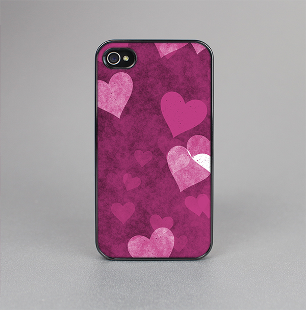The Purple and Pink Layered Hearts Skin-Sert for the Apple iPhone 4-4s Skin-Sert Case