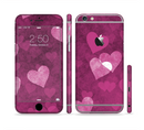 The Purple and Pink Layered Hearts Sectioned Skin Series for the Apple iPhone 6s Plus