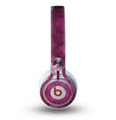 The Purple and Pink Layered Hearts Skin for the Beats by Dre Mixr Headphones