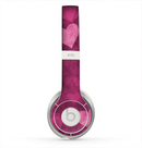The Purple and Pink Layered Hearts Skin for the Beats by Dre Solo 2 Headphones