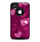 The Purple and Pink Layered Hearts Skin for the iPhone 4-4s OtterBox Commuter Case