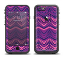 The Purple and Pink Overlapping Chevron V3 Apple iPhone 6/6s LifeProof Fre Case Skin Set
