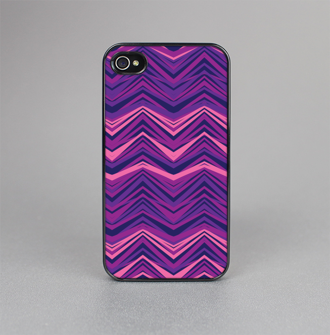 The Purple and Pink Overlapping Chevron V3 Skin-Sert for the Apple iPhone 4-4s Skin-Sert Case