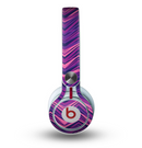 The Purple and Pink Overlapping Chevron V3 Skin for the Beats by Dre Mixr Headphones