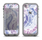 The Purple and White Lace Design Apple iPhone 5c LifeProof Fre Case Skin Set