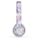 The Purple and White Lace Design Skin for the Beats by Dre Solo 2 Headphones