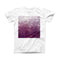 The Purple and White Unfocued Orbs of Light ink-Fuzed Front Spot Graphic Unisex Soft-Fitted Tee Shirt