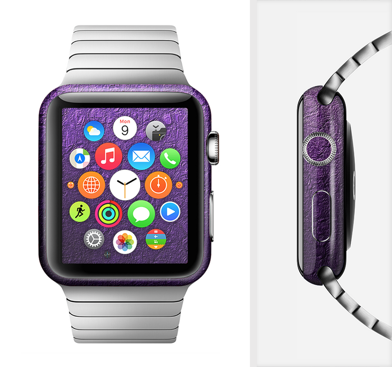 The Purpled Crackled Pattern Full-Body Skin Kit for the Apple Watch