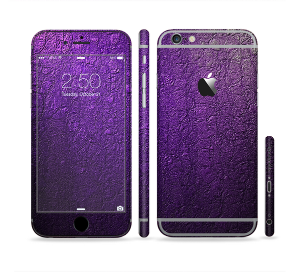 The Purpled Crackled Pattern Sectioned Skin Series for the Apple iPhone 6 Plus