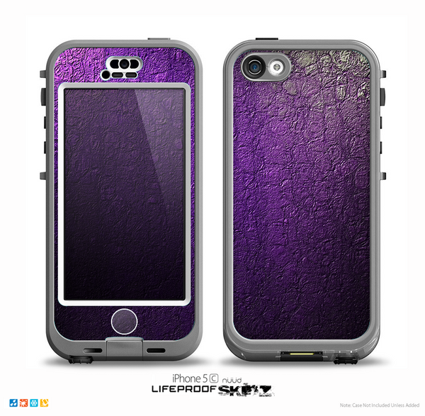 The Purpled Crackled Pattern Skin for the iPhone 5c nüüd LifeProof Case