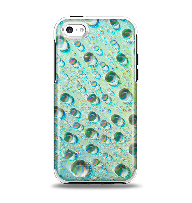 The RainBow WaterDrops Apple iPhone 5c Otterbox Symmetry Case Skin Set