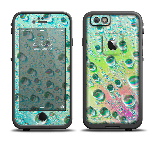 The RainBow WaterDrops Apple iPhone 6 LifeProof Fre Case Skin Set