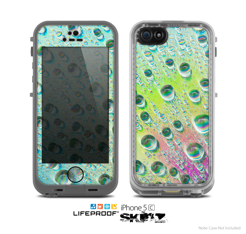 The RainBow WaterDrops Skin for the Apple iPhone 5c LifeProof Case
