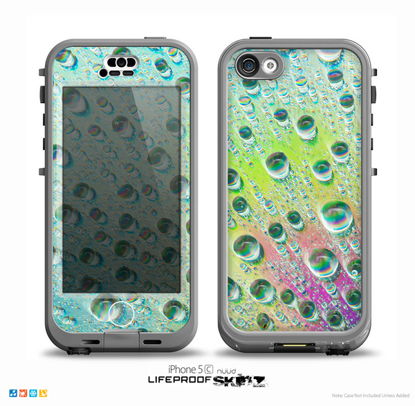 The RainBow WaterDrops Skin for the iPhone 5c nüüd LifeProof Case