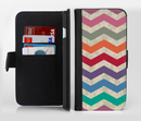 The Rainbow Chevron Over Digital Camouflage Ink-Fuzed Leather Folding Wallet Credit-Card Case for the Apple iPhone 6/6s, 6/6s Plus, 5/5s and 5c