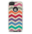 The Rainbow Chevron Over Digital Camouflage Skin For The iPhone 5-5s Otterbox Commuter Case