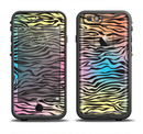 The Rainbow Colored Vector Black Zebra Print Apple iPhone 6/6s Plus LifeProof Fre Case Skin Set