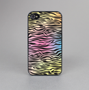 The Rainbow Colored Vector Black Zebra Print Skin-Sert for the Apple iPhone 4-4s Skin-Sert Case