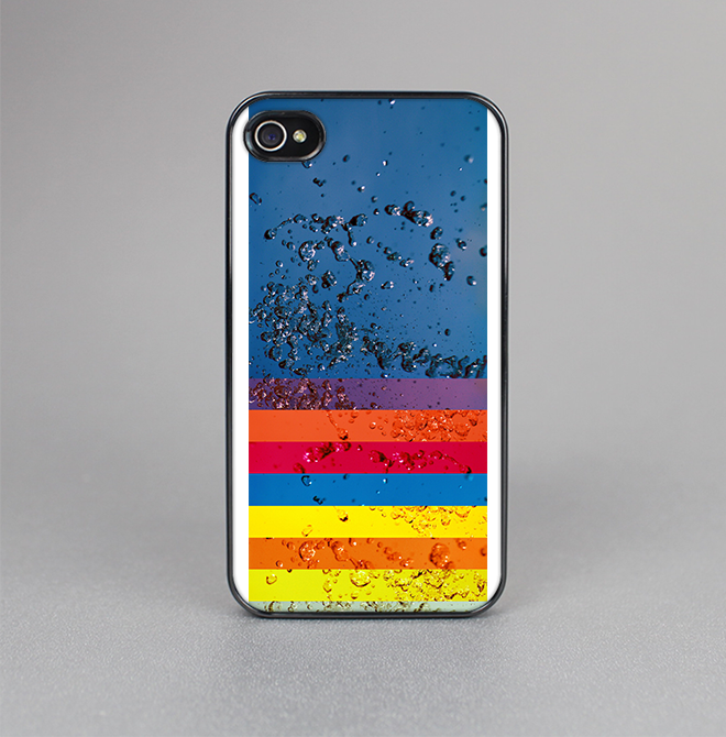 The Rainbow Colored Water Stripes Skin-Sert for the Apple iPhone 4-4s Skin-Sert Case