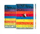The Rainbow Colored Water Stripes Full Body Skin Set for the Apple iPad Mini 3