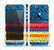 The Rainbow Colored Water Stripes Skin Set for the Apple iPhone 5s