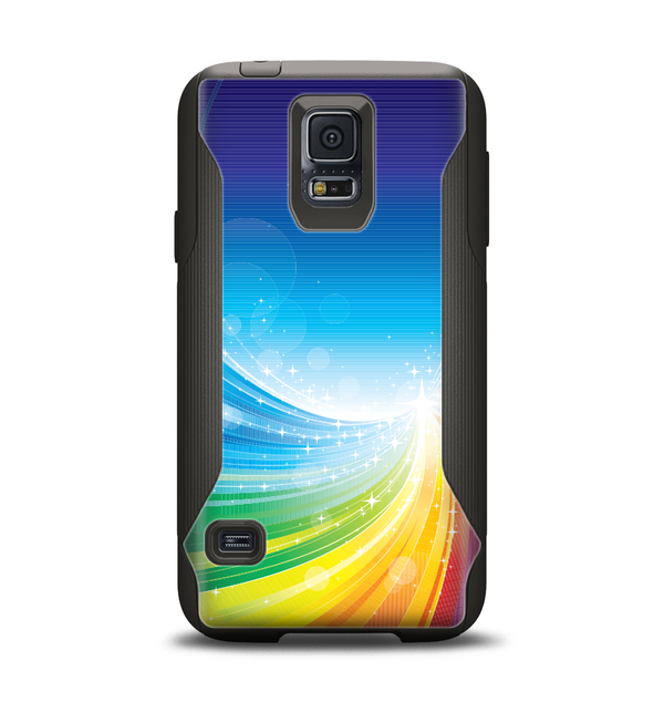 The Rainbow Hd Waves Samsung Galaxy S5 Otterbox Commuter Case Skin Set