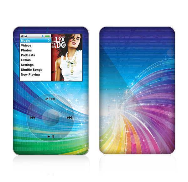 The Rainbow Hd Waves Skin For The Apple iPod Classic