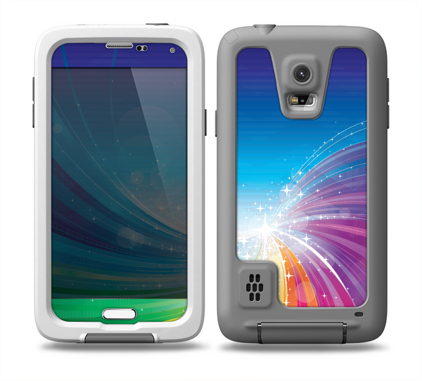 The Rainbow Hd Waves Skin for the Samsung Galaxy S5 frē LifeProof Case