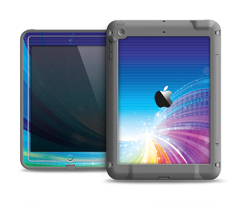 The Rainbow Hd Waves Apple iPad Air LifeProof Fre Case Skin Set