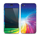 The Rainbow Hd Waves Skin for the Apple iPhone 4-4s