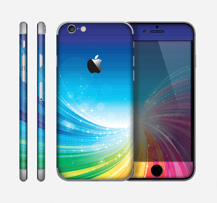 The Rainbow Hd Waves Skin for the Apple iPhone 6