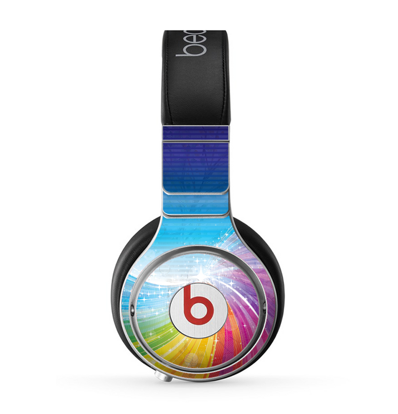The Rainbow Hd Waves Skin for the Beats by Dre Pro Headphones