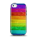 The Rainbow Highlighted Wooden Planks Apple iPhone 5c Otterbox Symmetry Case Skin Set