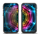 The Rainbow Neon Translucent Vortex Apple iPhone 6/6s LifeProof Fre Case Skin Set