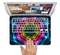 The Rainbow Neon Translucent Vortex Skin Set for the Apple MacBook Pro 13" with Retina Display