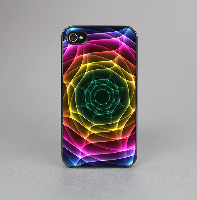 The Rainbow Neon Translucent Vortex Skin-Sert for the Apple iPhone 4-4s Skin-Sert Case