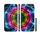 The Rainbow Neon Translucent Vortex Sectioned Skin Series for the Apple iPhone 6s Plus