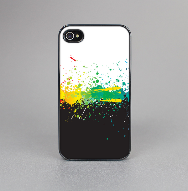 The Rainbow Paint Spatter Skin-Sert for the Apple iPhone 4-4s Skin-Sert Case