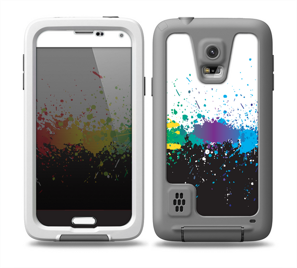 The Rainbow Paint Spatter Skin for the Samsung Galaxy S5 frē LifeProof Case