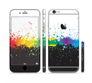 The Rainbow Paint Spatter Sectioned Skin Series for the Apple iPhone 6/6s Plus