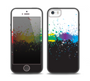 The Rainbow Paint Spatter Skin Set for the iPhone 5-5s Skech Glow Case
