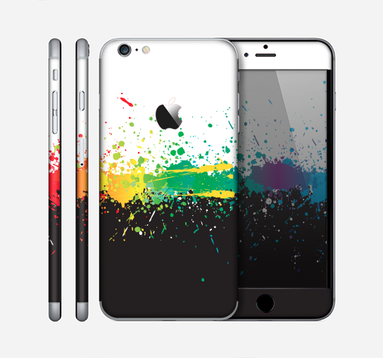 The Rainbow Paint Spatter Skin for the Apple iPhone 6 Plus