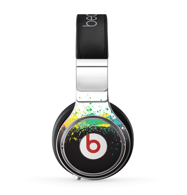 The Rainbow Paint Spatter Skin for the Beats by Dre Pro Headphones