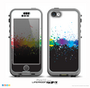 The Rainbow Paint Spatter Skin for the iPhone 5c nüüd LifeProof Case