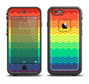 The Rainbow Thin Lined Chevron Pattern Apple iPhone 6/6s LifeProof Fre Case Skin Set