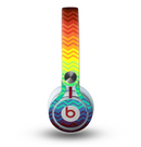 The Rainbow Thin Lined Chevron Pattern Skin for the Beats by Dre Mixr Headphones