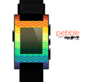 The Rainbow Thin Lined Chevron Pattern Skin for the Pebble SmartWatch